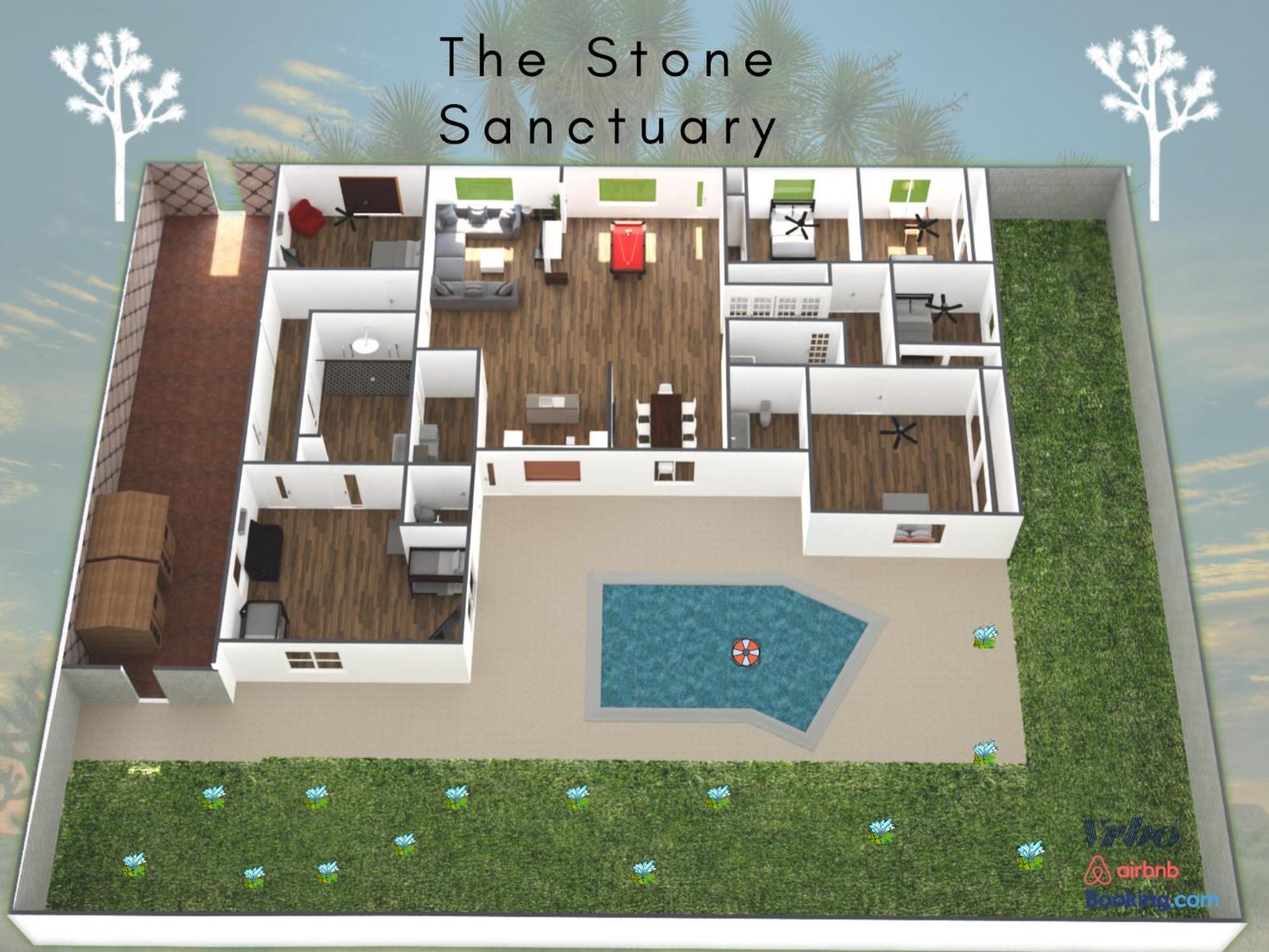 Lux Private Home - Pool, Billiards, 8 Smart Tvs, Board Games, Cotton Bedding - The Stone Sanctuary At Mccullough Hills Trailhead Лас-Вегас Экстерьер фото